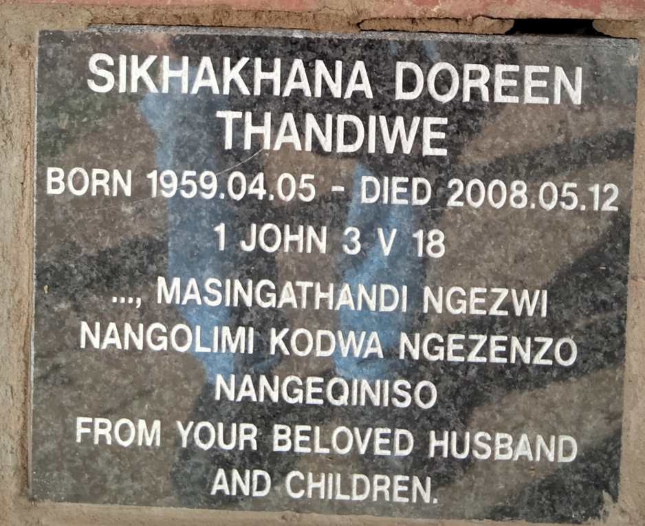 SIKHAKHANA Doreen Thandiwe 1959-2008