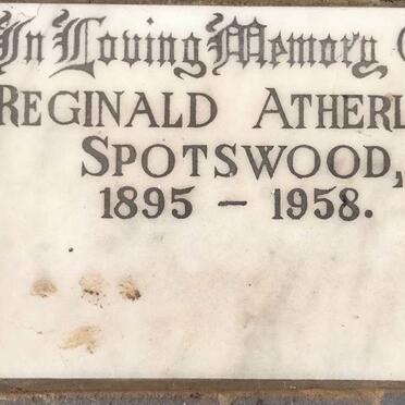 SPOTSWOOD Reginald Atherley 1895-1958