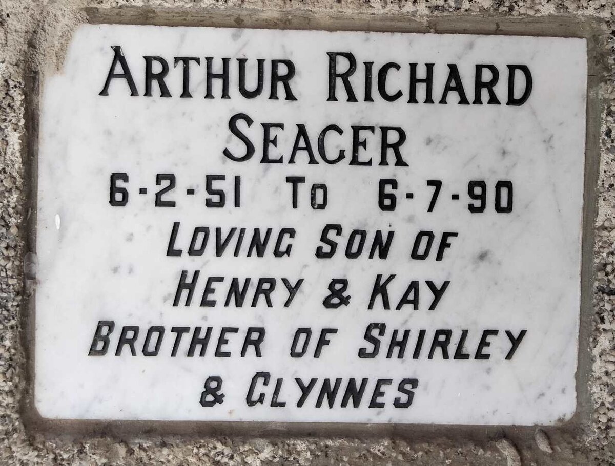 SEAGER Arthur Richard 1951-1990