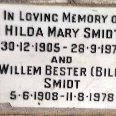 SMIDT Willem Bester 1908-1978 & Hilda Mary 1905-1973