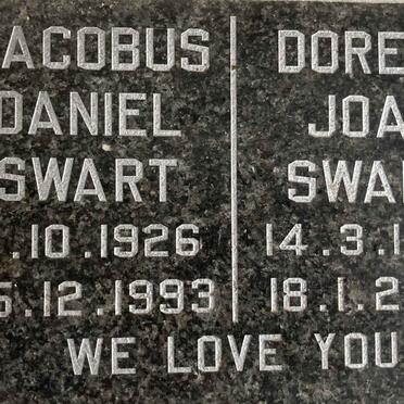 SWART Jacobus Daniel 1926-1993 & Doreen Joan 1928-2002