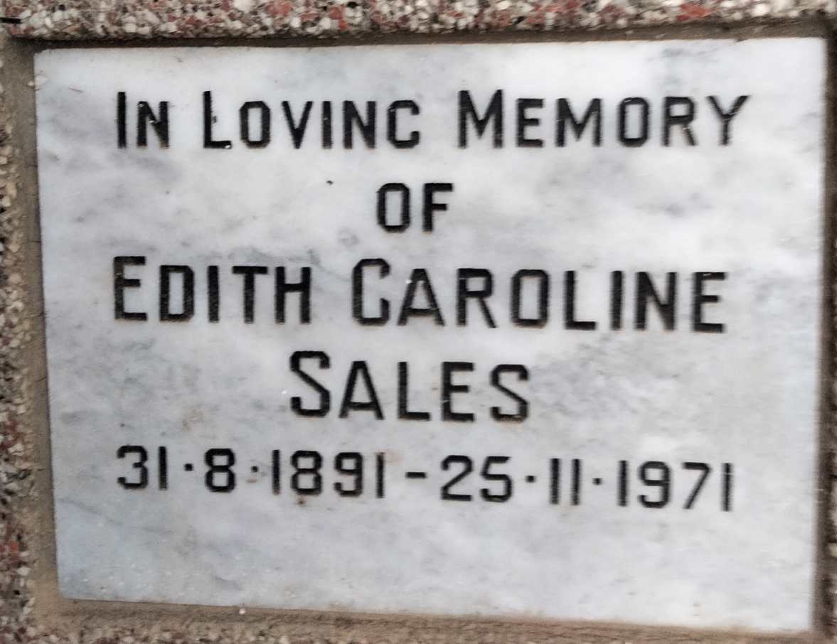 SALES Edith Caroline 1891-1971