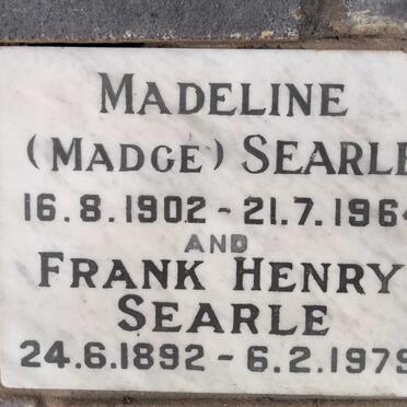 SEARLE Frank Henry 1892-1979 & Madeline 1902-1964