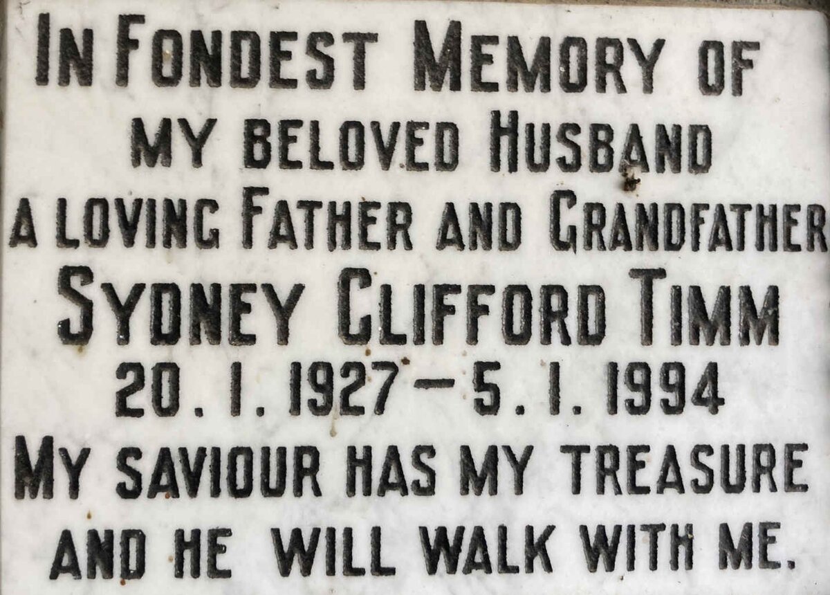 TIMM Sydney Clifford 1927-1994