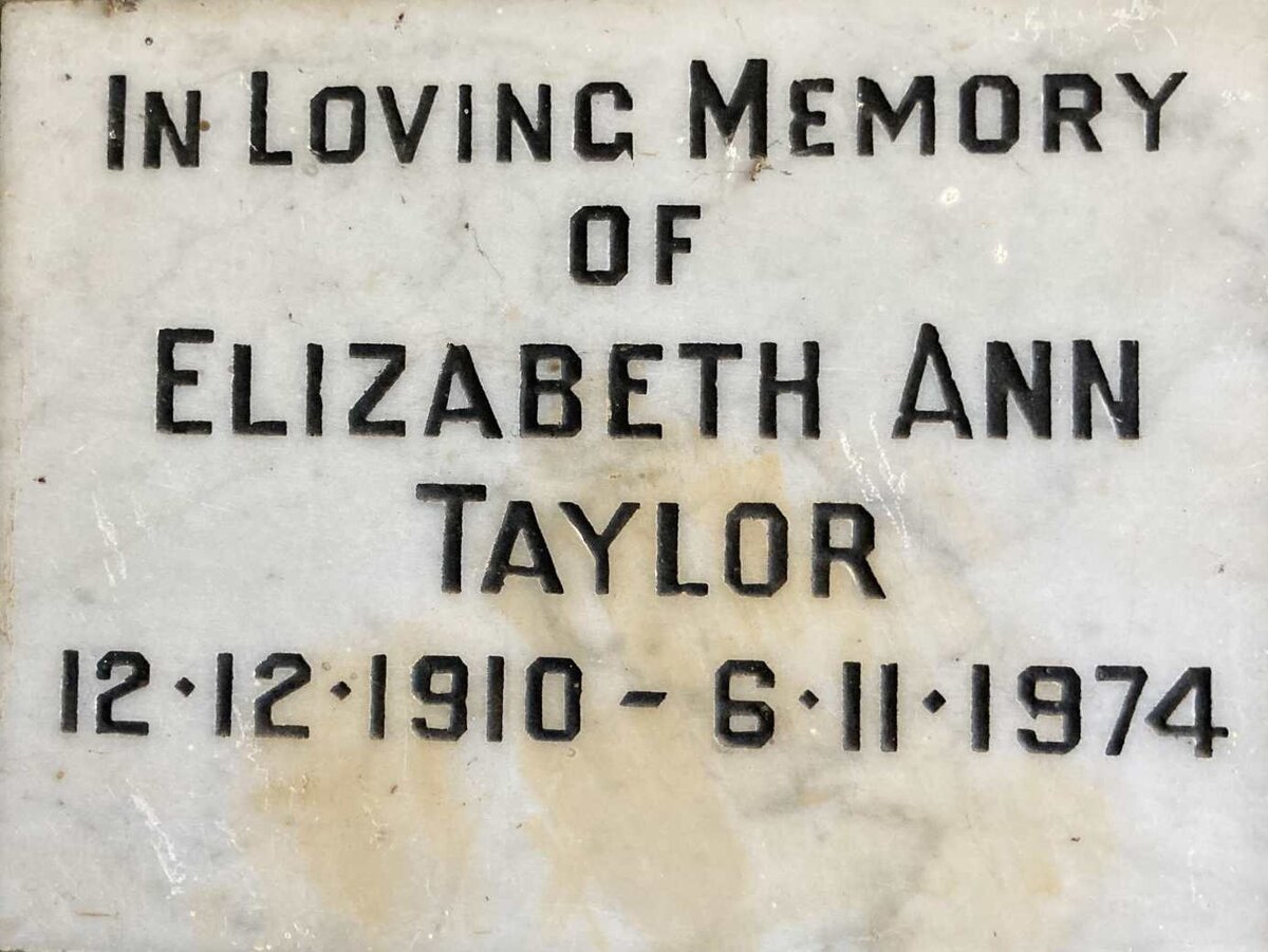 TAYLOR Elizabeth Ann 1910-1974