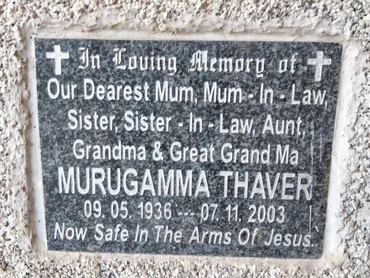 THAVER Murugamma 1936-2003
