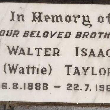 TAYLOR Walter Isaac 1888-1968