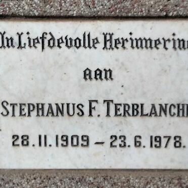 TERBLANCHE Stephanus F. 1909-1978