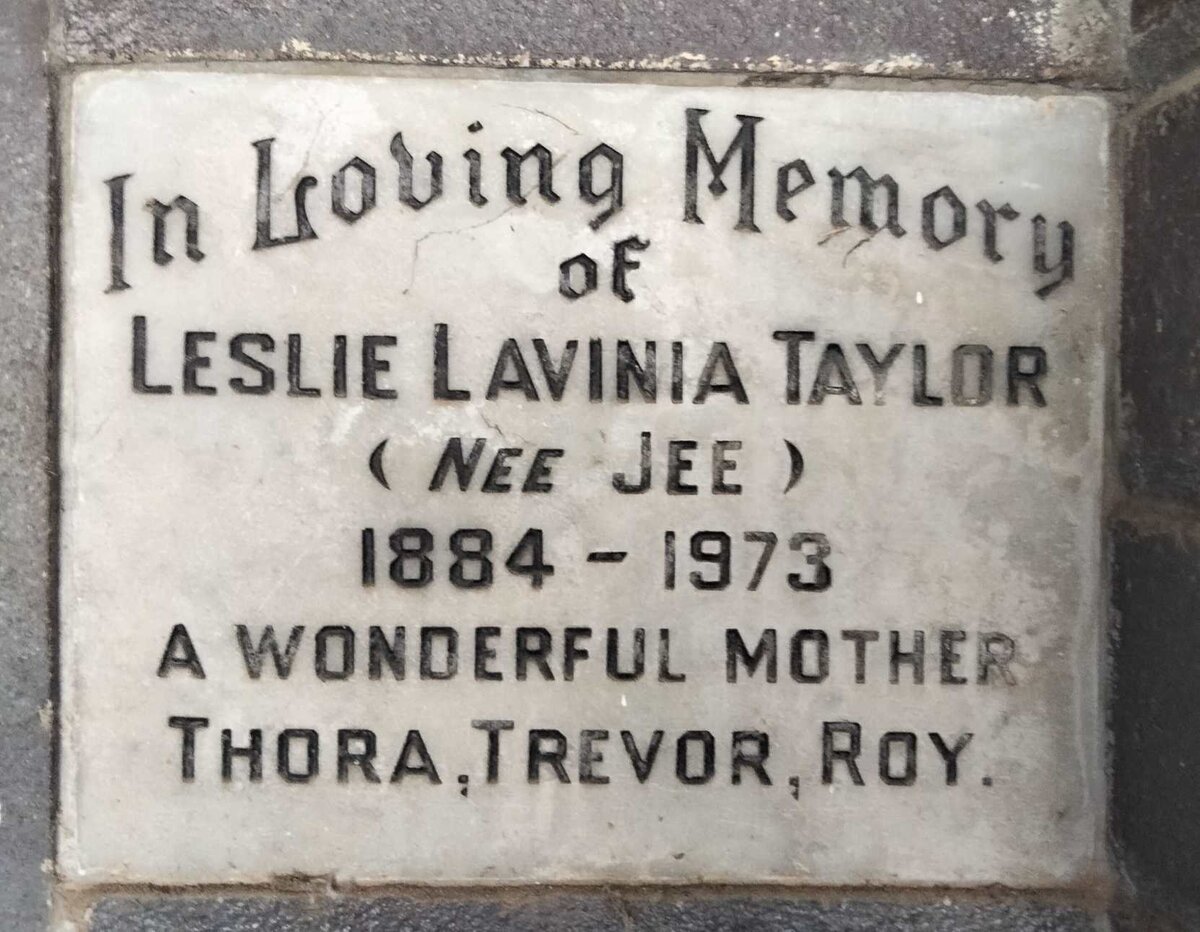 TAYLOR Leslie Lavina nee JEE 1884-1973