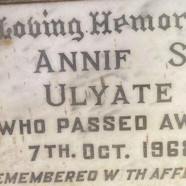 ULYATE Annie S. -1968