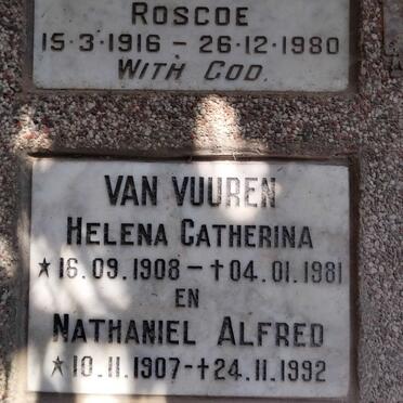 VUUREN Nathaniel Alfred, van 1907-1992 & Helena Catherina 1908-1981