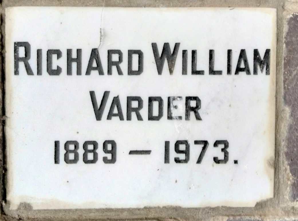 VARDER Richard William 1889-1973