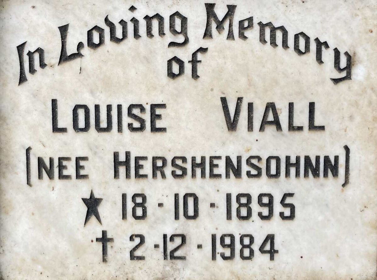 VIALL Louise nee HERSHENSOHNN 1895-1984
