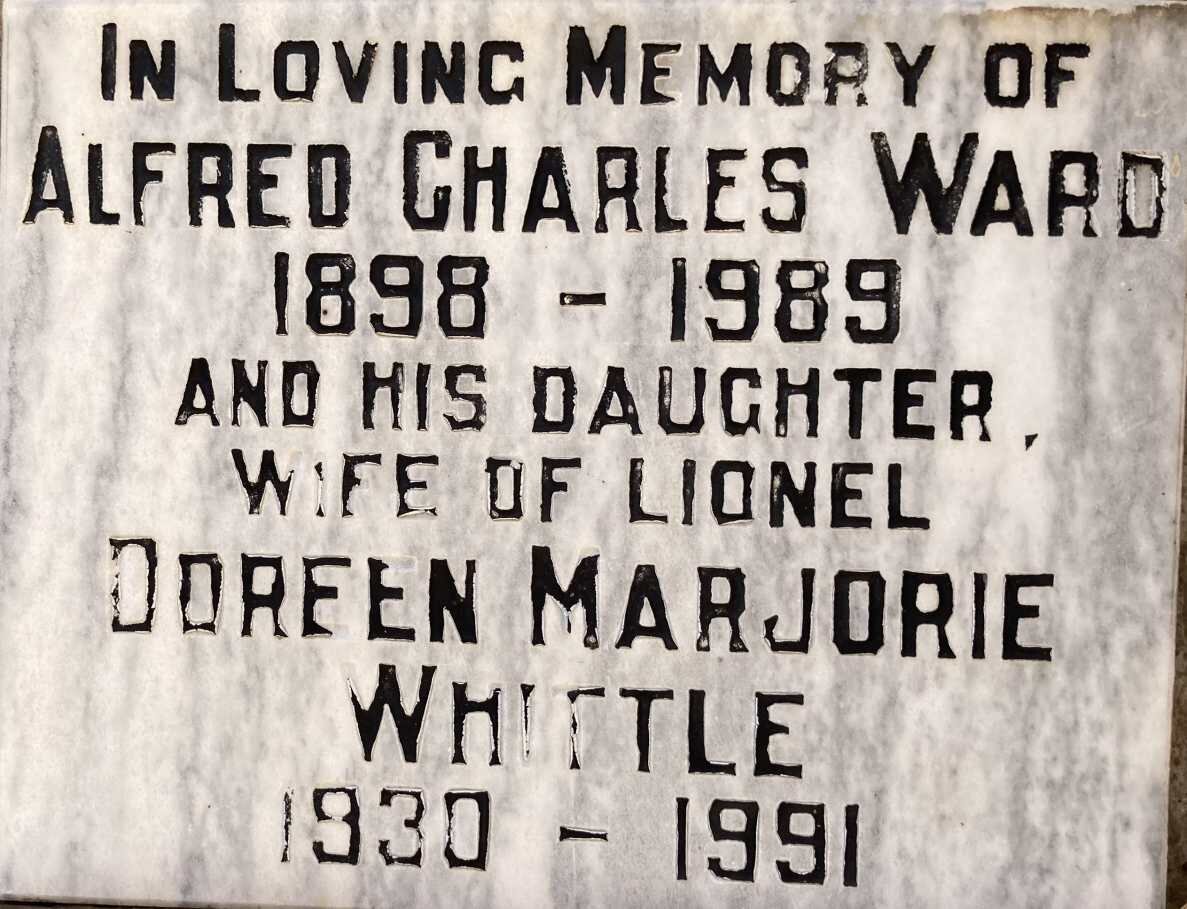WARD Alfred Charles 1898-1989 :: WHITTLE Doreen Marjorie 1930-1991