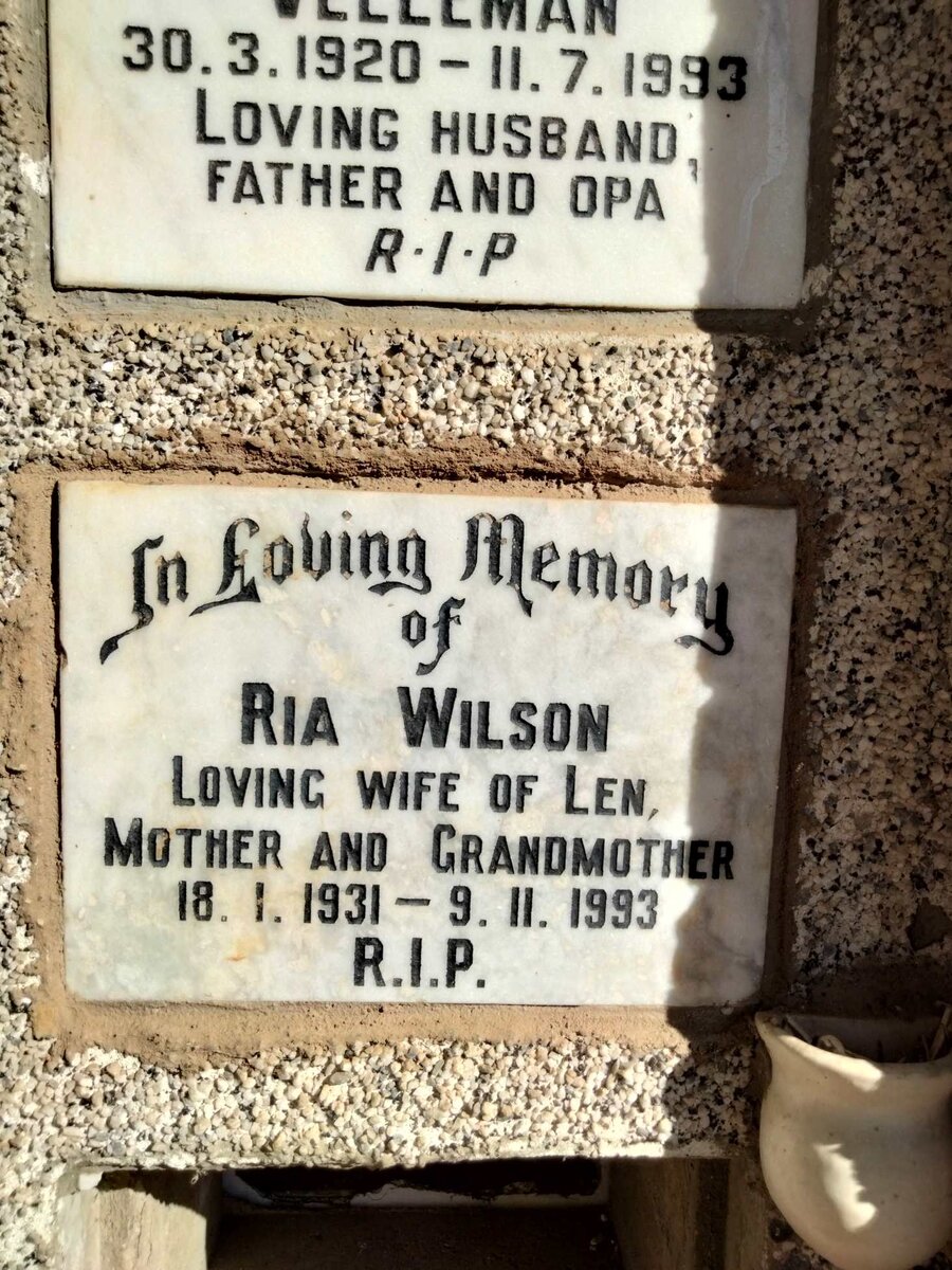 WILSON Ria 1931-1993