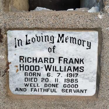 WILLIAMS Richard Frank, HOOD- 1917-1985