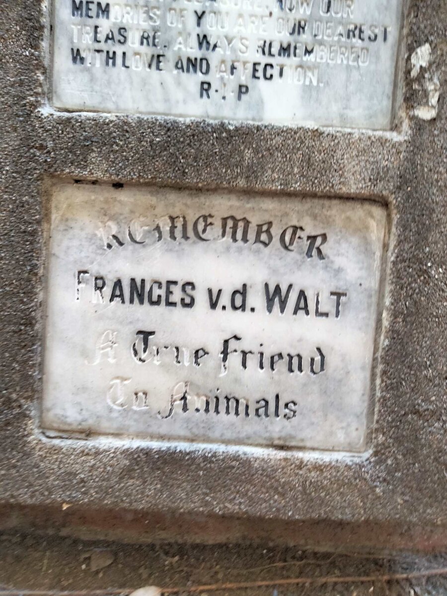 WALT Frances, v.d.