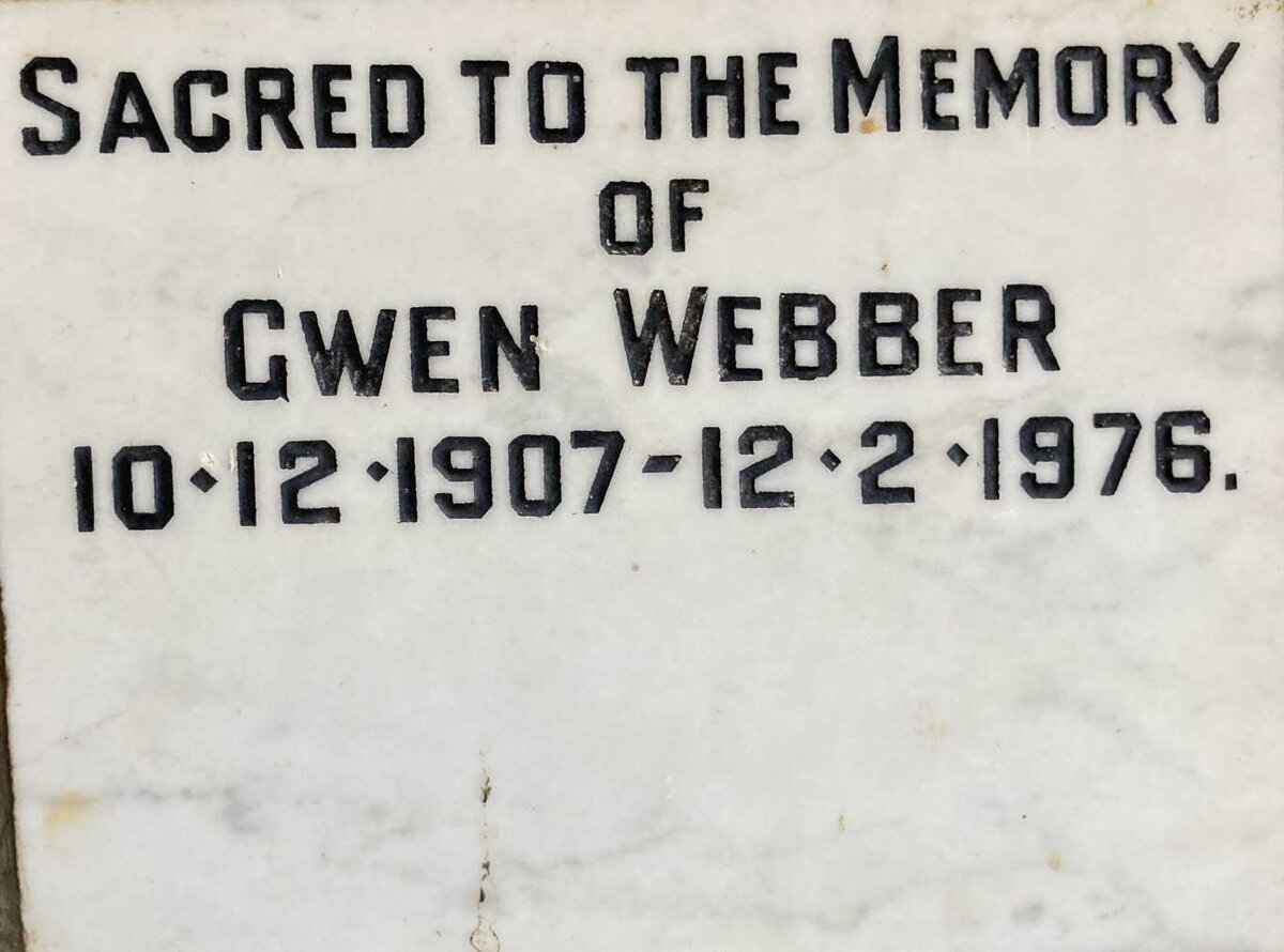 WEBBER Gwen 1907-1976