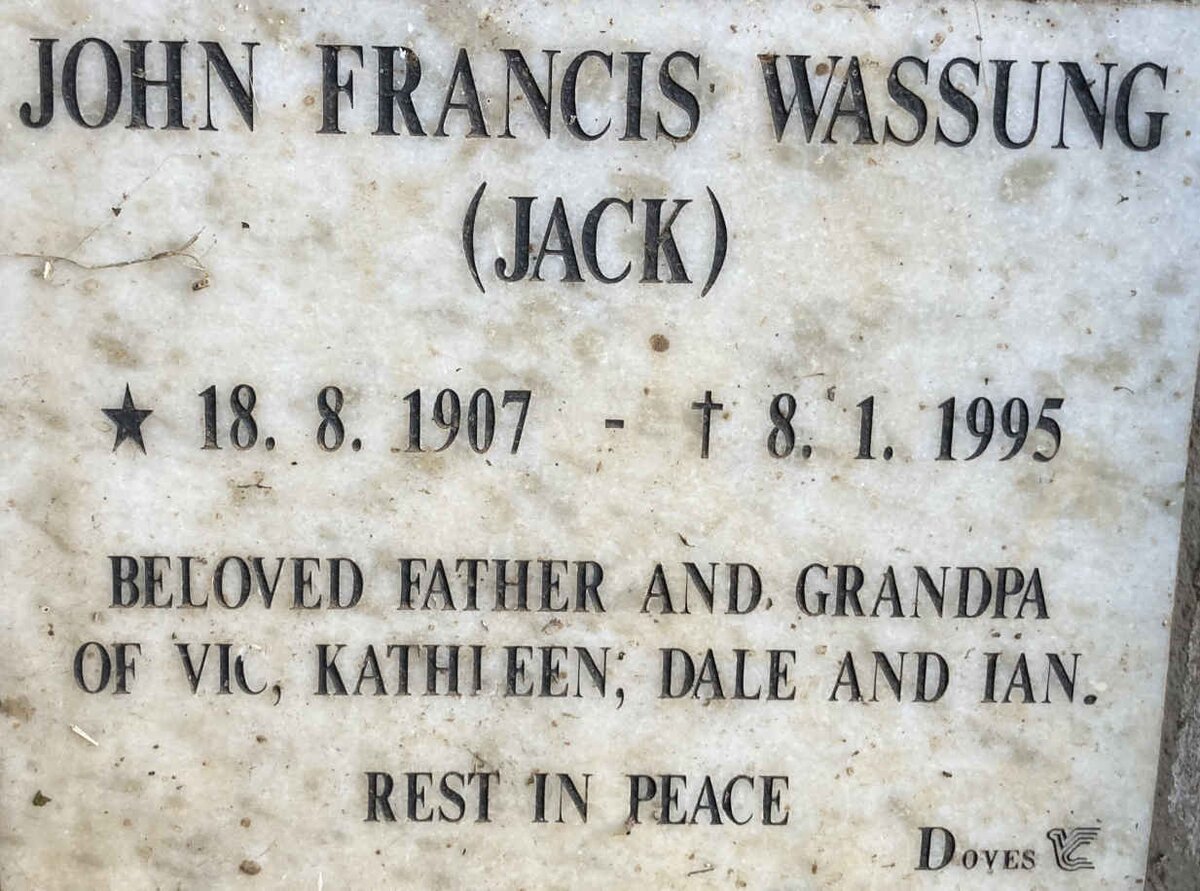 WASSUNG John Francis 1907-1995