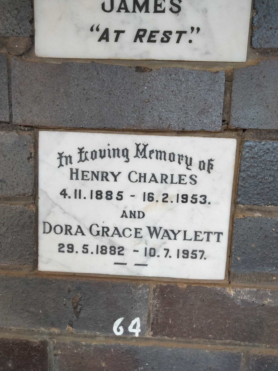 WAYLETT Henry Charles 1885-1953 & Dora Grace 1882-1957