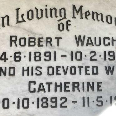 WAUGH Robert 1891-1973 & Catherine 1892-1982