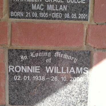 WILLIAMS Ronnie 1938-2000