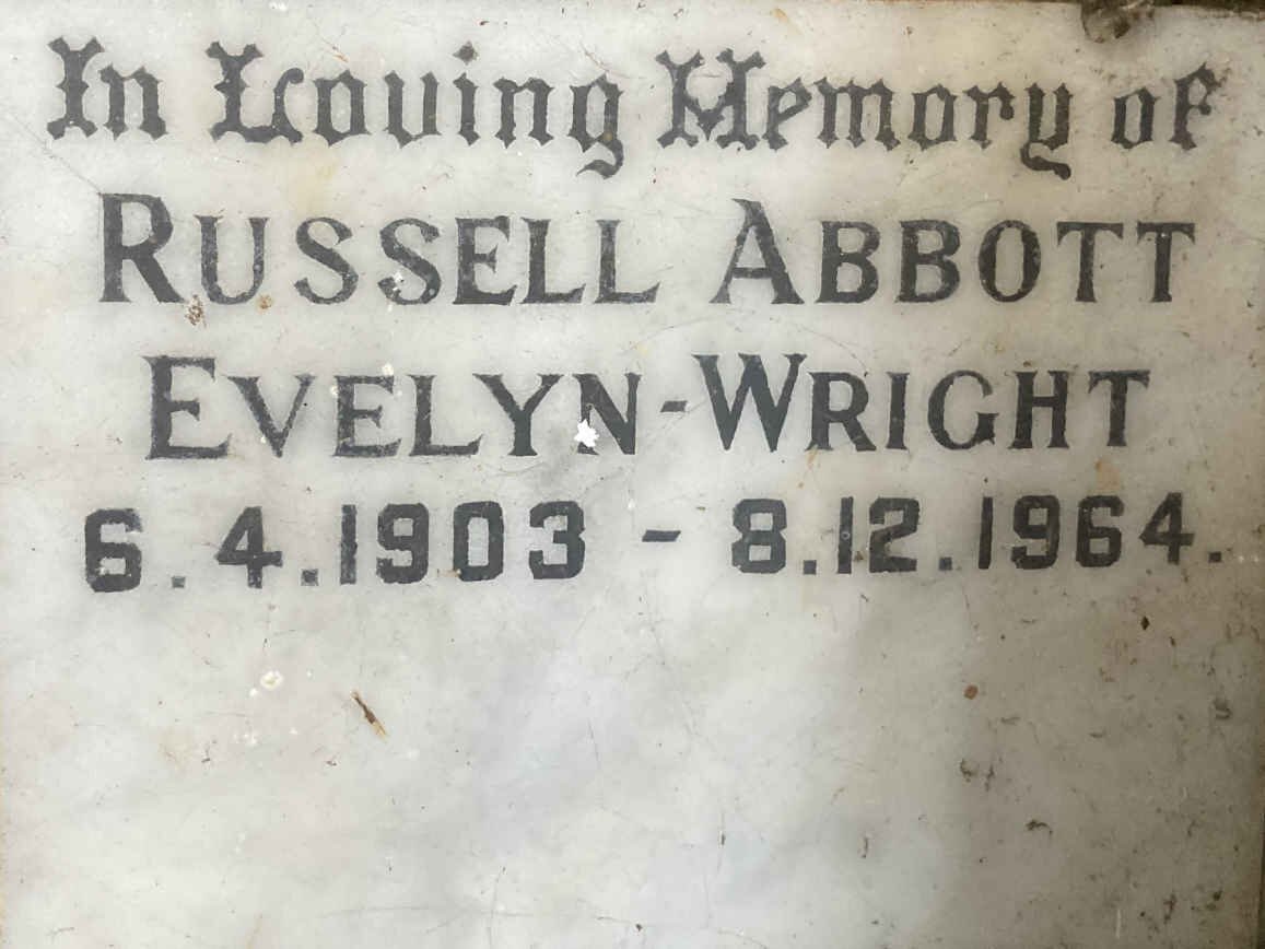 WRIGHT Russell Abbott, EVELYN 1903-1964