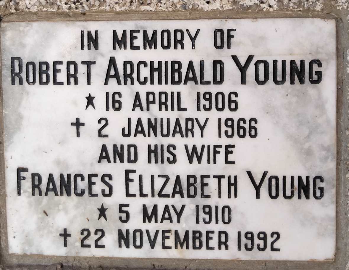 YOUNG Robert Archibald 1906-1966 & Frances Elizabeth 1910-1992