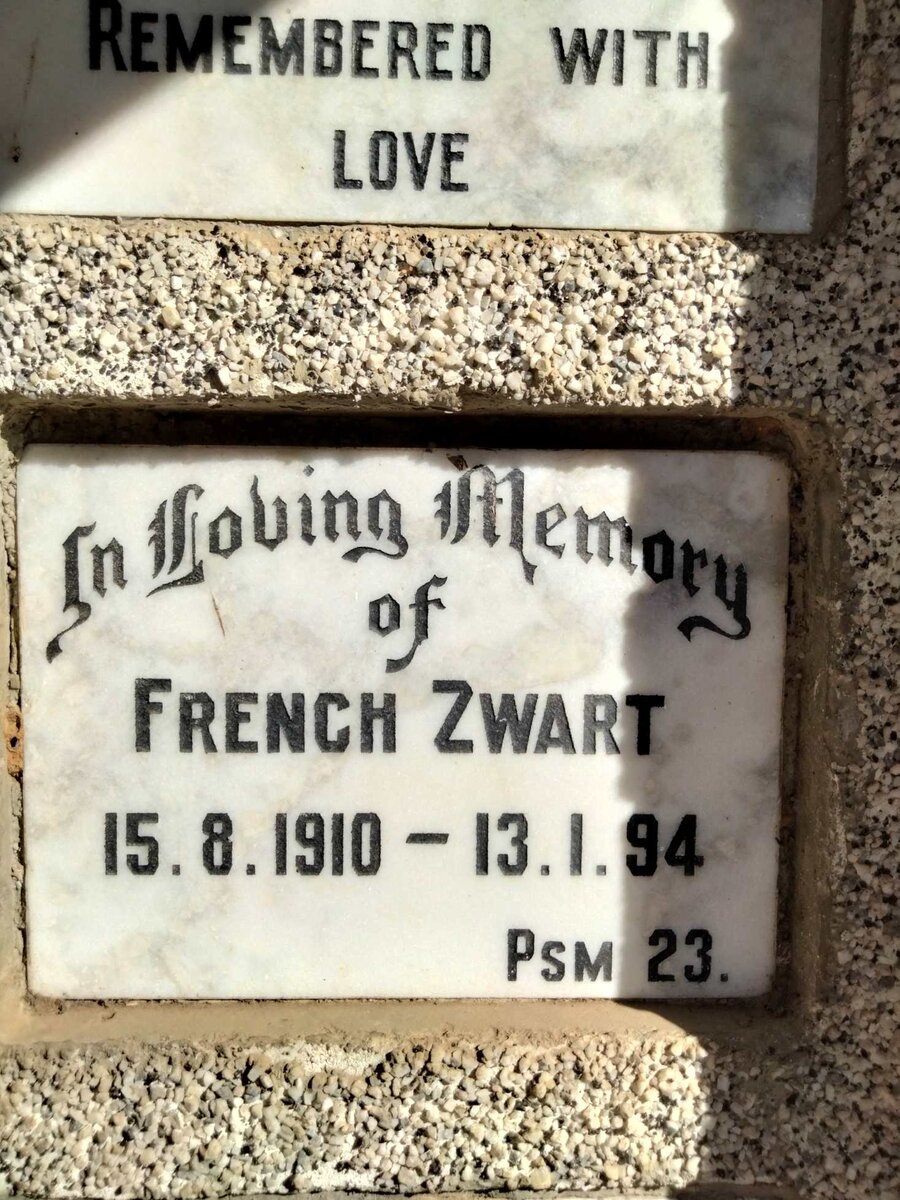 ZWART French 1910-1994