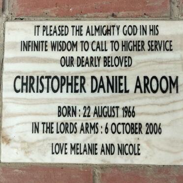 AROOM Christopher Daniel 1966-2006