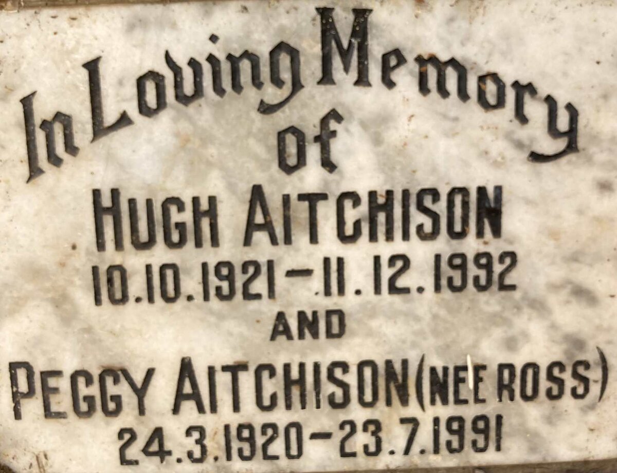 AITCHISON Hugh 1921-1992 & Peggy ROSS 1920-1991