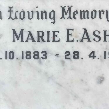 ASH Marie E. 1883-1956