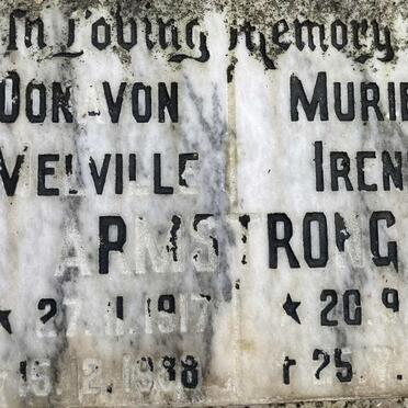 ARMSTRONG Donavon Melville 1917-1988 & Muriel Irene 1915-1994