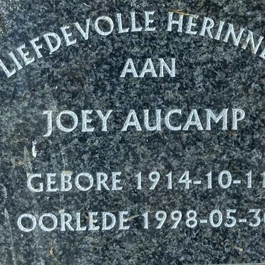 AUCAMP Joey 1914-1998
