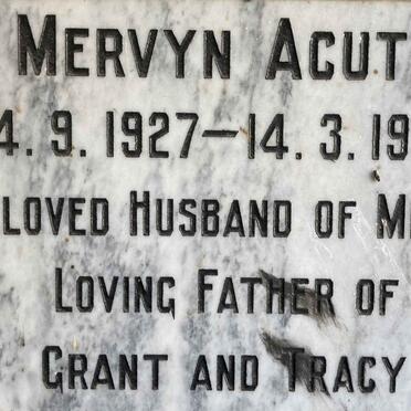 ACUTT Mervyn 1927-1994