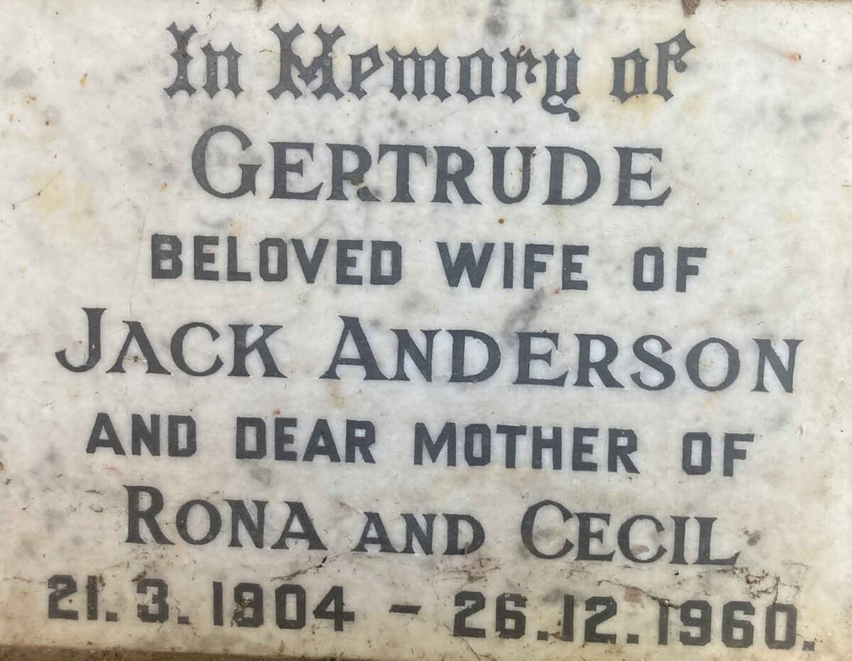 ANDERSON Gertrude 1904-1960