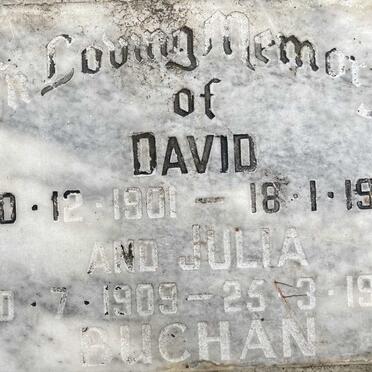 BUCHAN David 1901-1970 & Julia 1909-1988