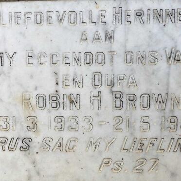 BROWN Robin H. 1933-1982