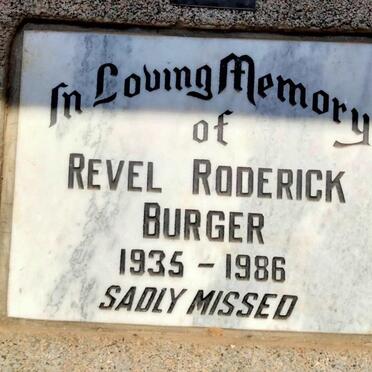 BURGER Revel Roderick 1935-1986