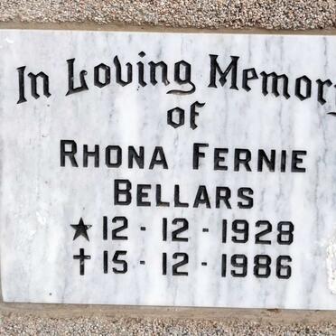 BELLARS Rhona Fernie 1928-1986