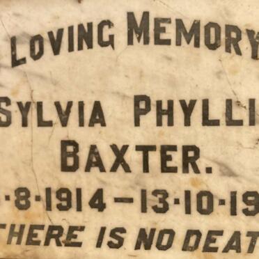 BAXTER Sylvia Phyllis 1914-1970