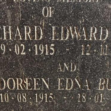 BUNN Richard Edward 1915-1980 & Doreen Edna 1915-1993