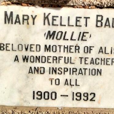 BALL Mary Kellet 1900-1992