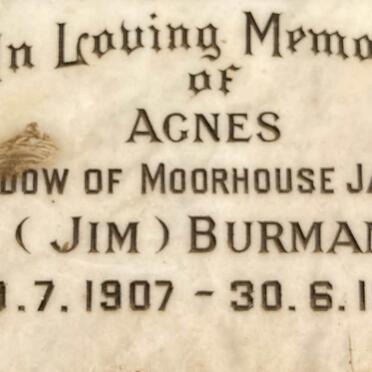 BURMAN Agnes 1907-1971