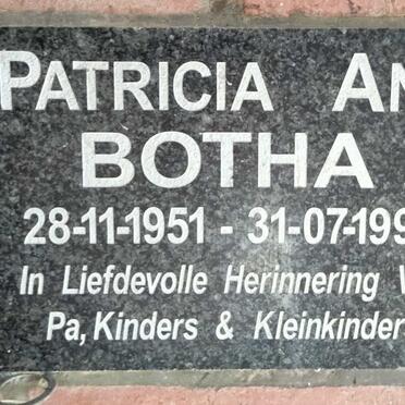 BOTHA Patricia Ann 1951-1999