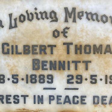 BENNITT Gilbert Thomas 1889-1960