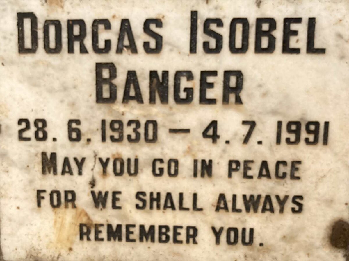 BANGER Dorcas Isobel 1930-1991