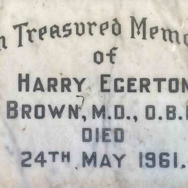 BROWN Harry Egerton -1961