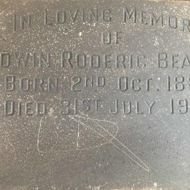 BEATER Edwin Roderic 1880-1972