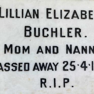 BUCHLER Lillian Elizabeth -1972